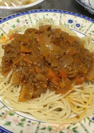 「伊藤園1日分の野菜」でミートソース-レシピのメイン写真