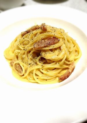 牛乳と小麦粉のカルボナーラ-レシピのメイン写真