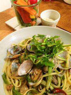 旬あさりとセリのボンゴレパスタ-レシピのメイン写真
