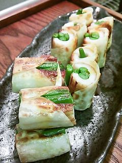 ちくわといんげんギョウザ皮焼き-レシピのメイン写真