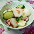 たこと長芋の梅だれ和え♪