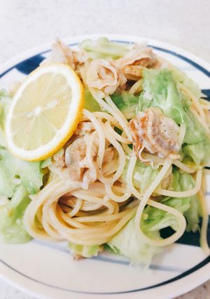 春キャベツとベビー帆立のパスタ-レシピのメイン写真