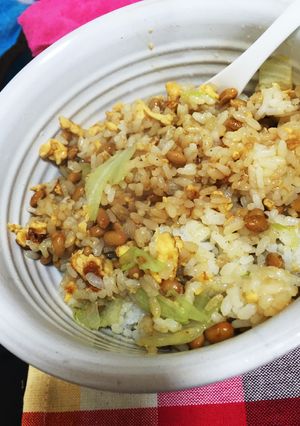 ヘルシー☆レタスと納豆チャーハン☆-レシピのメイン写真