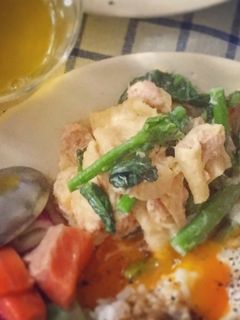 菜の花と油揚げのみそマヨサラダ-レシピのメイン写真