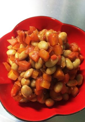 子どもも喜ぶ！大豆のトマト炒め★-レシピのメイン写真