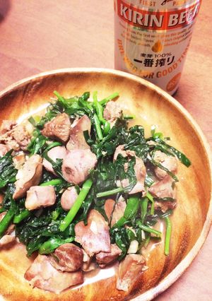 臭みのない鶏レバニラ炒め(酒のあてに最高-レシピのメイン写真