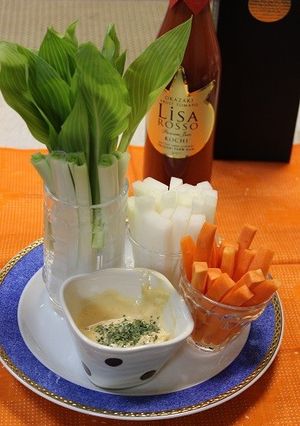 春野菜と♡味噌マヨとチャービルのディップ-レシピのメイン写真