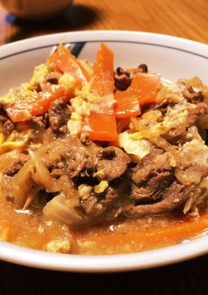 あっという間に出来る牛肉卵とじ-レシピのメイン写真