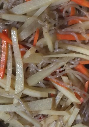 糸こんにゃくとじゃがいもと人参のキンピラ-レシピのメイン写真