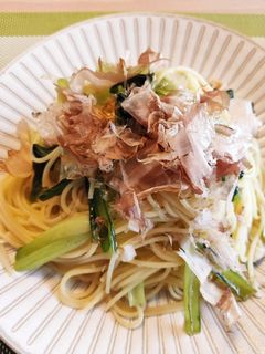 ほうれん草と油揚げの和風パスタ-レシピのメイン写真