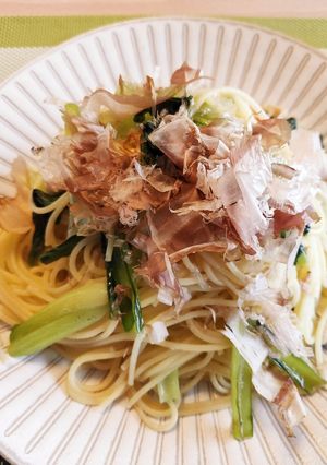 ほうれん草と油揚げの和風パスタ-レシピのメイン写真