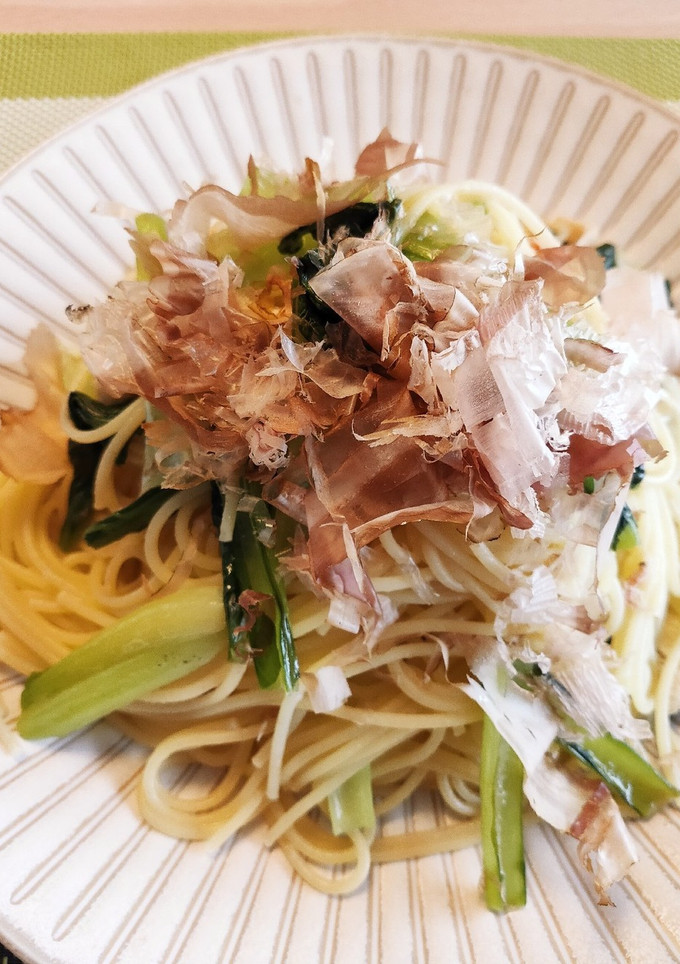 ほうれん草と油揚げの和風パスタ-レシピのメイン写真