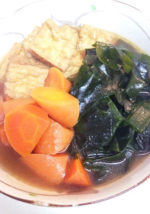 生わかめと厚揚げの煮物-レシピのメイン写真