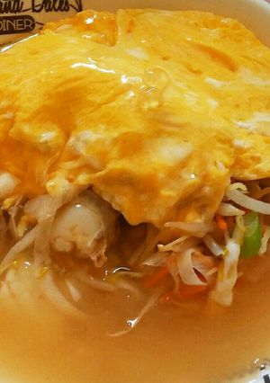 『海鮮入りオムレツのあんかけ仕立て』-レシピのメイン写真