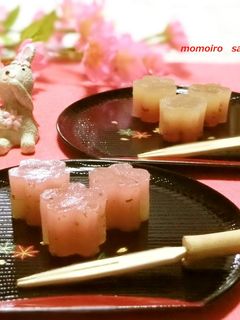 ✿春ですね♪可愛い~桜ようかん✿-レシピのメイン写真