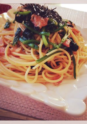 超簡単♡ほうれん草とベーコンの和風パスタ-レシピのメイン写真