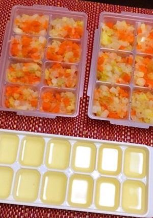 中期〜【離乳食】簡単野菜ミックスとスープ-レシピのメイン写真