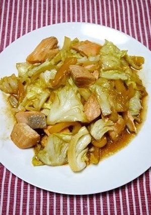 鮭とキャベツの味噌炒め(中性脂肪LDL)-レシピのメイン写真