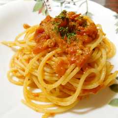 รูปของ 優しい味♡ツナとトマトのスパゲッティ