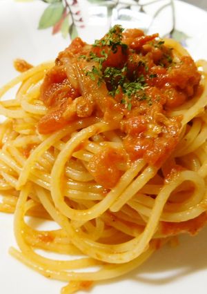 優しい味♡ツナとトマトのスパゲッティ-レシピのメイン写真
