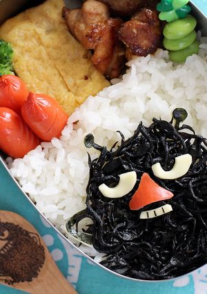 キャラ弁☆ひじきの煮物でスティンキー-レシピのメイン写真