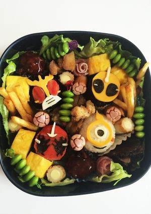 仮面ライダーゴースト、クウガのキャラ弁-レシピのメイン写真
