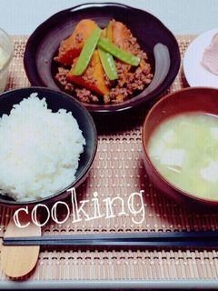 かぼちゃのそぼろ煮-レシピのメイン写真
