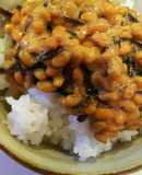 納豆としそこんぶのまぜまぜご飯！