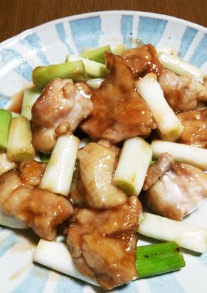 鶏もも肉と葱のオイスターソース炒め-レシピのメイン写真