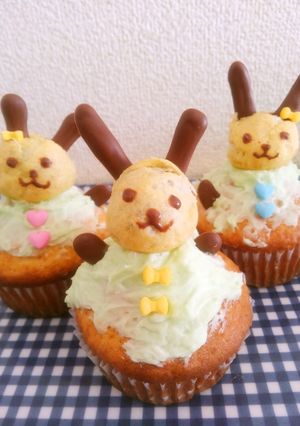 うさぎのカップケーキ-レシピのメイン写真