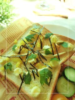 チーズと沢庵の和トースト-レシピのメイン写真