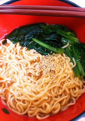 ラーメンにちょい足し(ほうれん草)-レシピのメイン写真