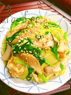 キャベ玉エリンギの胡麻ラーポン和え-レシピのメイン写真