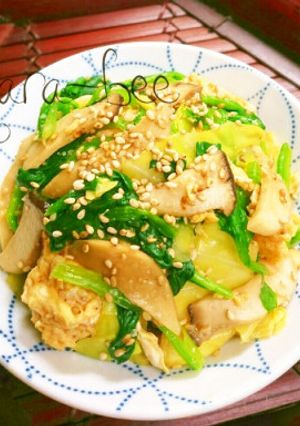 キャベ玉エリンギの胡麻ラーポン和え-レシピのメイン写真