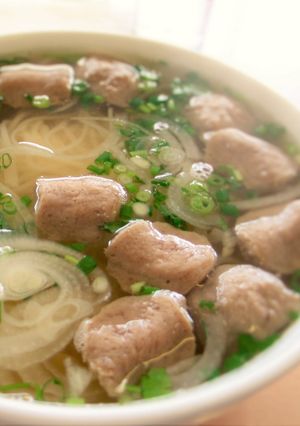 鶏味塩 de つみれのライスヌードル-レシピのメイン写真