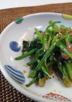 ほうれん草の赤い茎のきんぴら-レシピのメイン写真