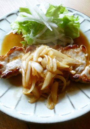 和風トンテキ☆新玉たっぷりソース♪-レシピのメイン写真