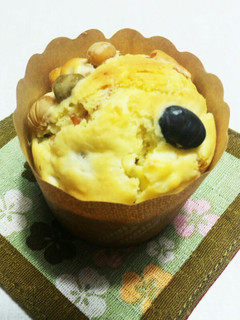 HMで蒸し豆とクリームチーズのマフィン♪-レシピのメイン写真