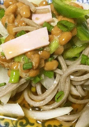 ピーマンとタマネギの蕎麦-レシピのメイン写真