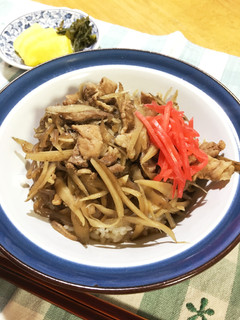 つゆたっぷりごぼう丼-レシピのメイン写真