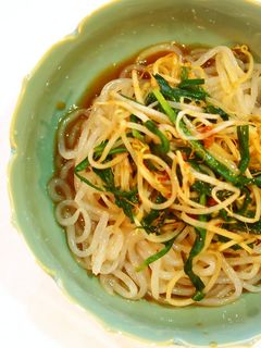 ニラともやしの豆板醤炒め 白滝と共に-レシピのメイン写真