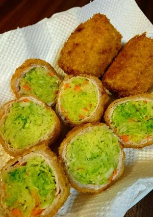 サクサク美味しい！肉巻きキャベツカツ～♪-レシピのメイン写真