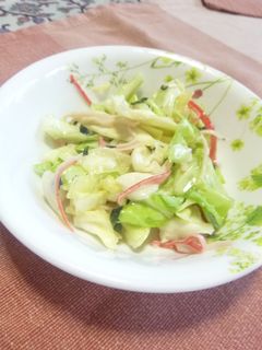 キャベツ・カニかま・わかめのマヨポン和え-レシピのメイン写真