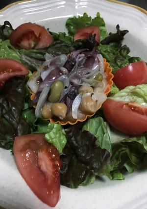 簡単☆ホタルイカと新玉ねぎの豆サラダ-レシピのメイン写真