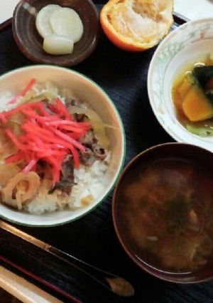 血管プラークダイエット食693（牛丼）-レシピのメイン写真