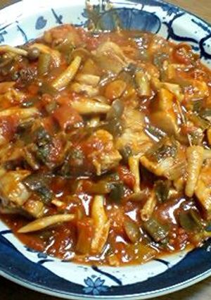 ヘルシー鶏モモ肉の和風トマト煮-レシピのメイン写真