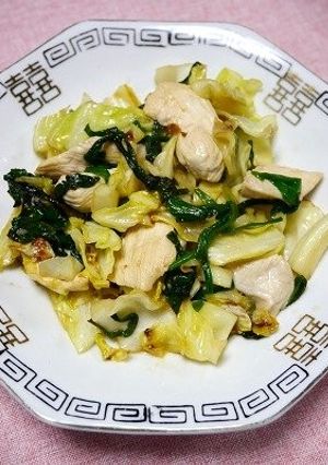 簡単！むね肉とニラキャベツの中華炒め-レシピのメイン写真