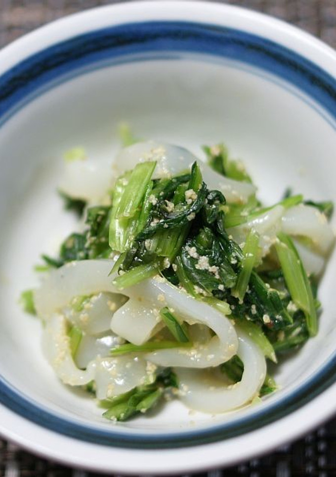 いかと京菜の漬物の和えもの-レシピのメイン写真