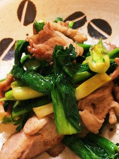 豚肉と小松菜のオイスターソース炒め-レシピのメイン写真