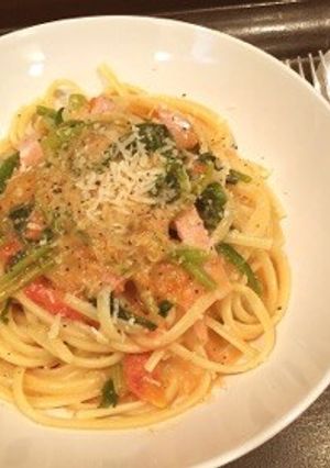 ほうれん草のトマトクリームパスタ-レシピのメイン写真